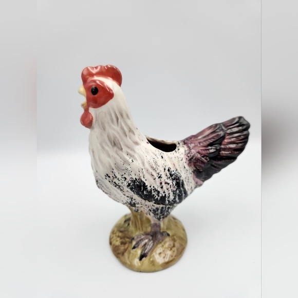 Rooster Creamer By Isabella De Bortchgrave Year 2000 By Enesco 5.5” Tall - Picture 4 of 8